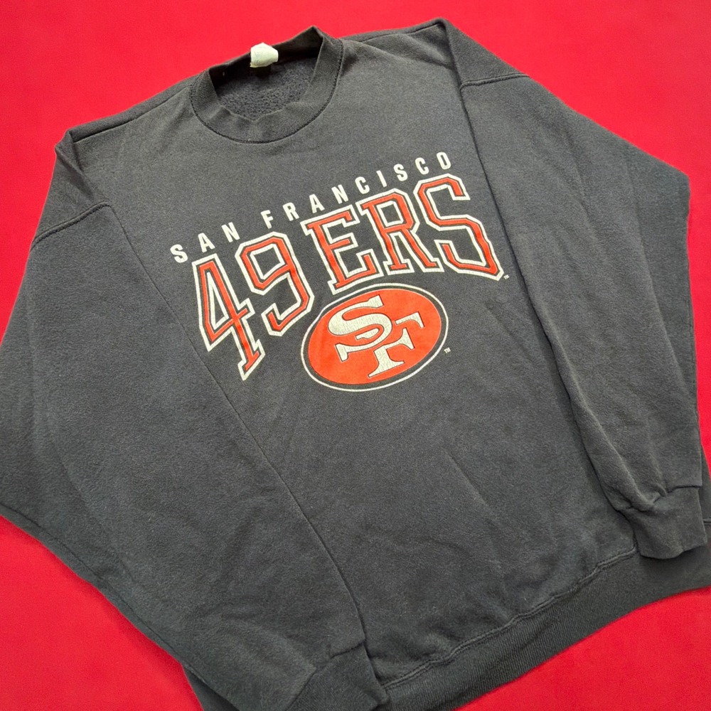 Vintage 90s Artex San Francisco 49ers Sweatshirt Mens XL Black NFL Made in USA